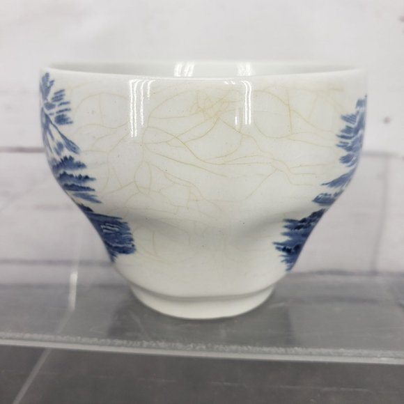 Vintage Royal Warwick "Lochs of Scotland" Blue and White Porcelain Tea Cup‎ - Picture 4 of 10